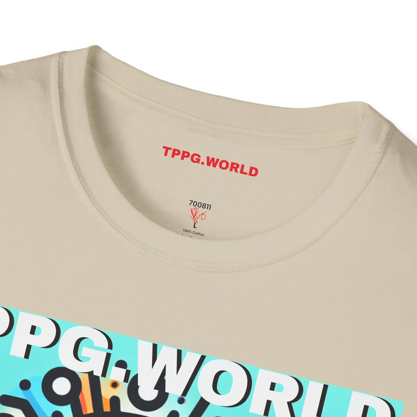 Unique Colorful Tee/T-Shirt - 'TPPG.WORLD' Design'TPPG.WORLD' Design