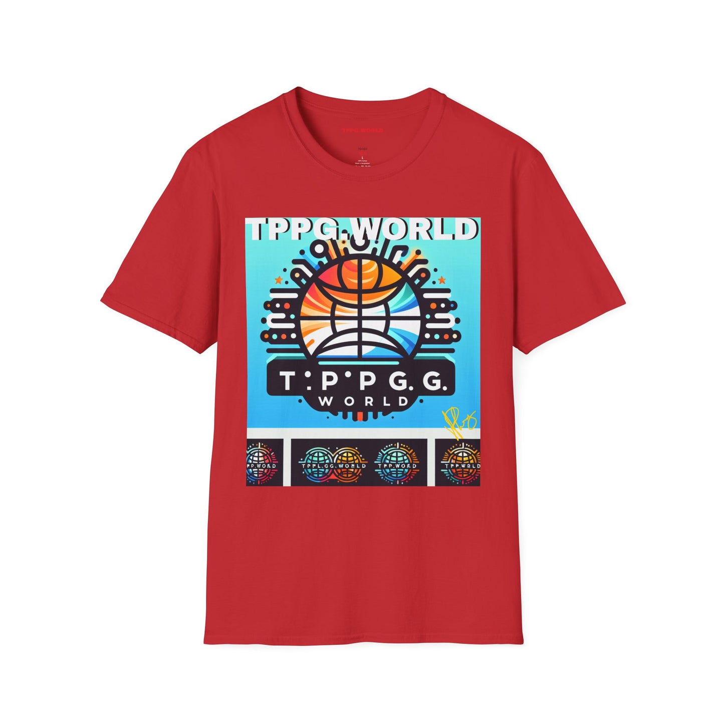 Unique Colorful Tee/T-Shirt - 'TPPG.WORLD' Design'TPPG.WORLD' Design
