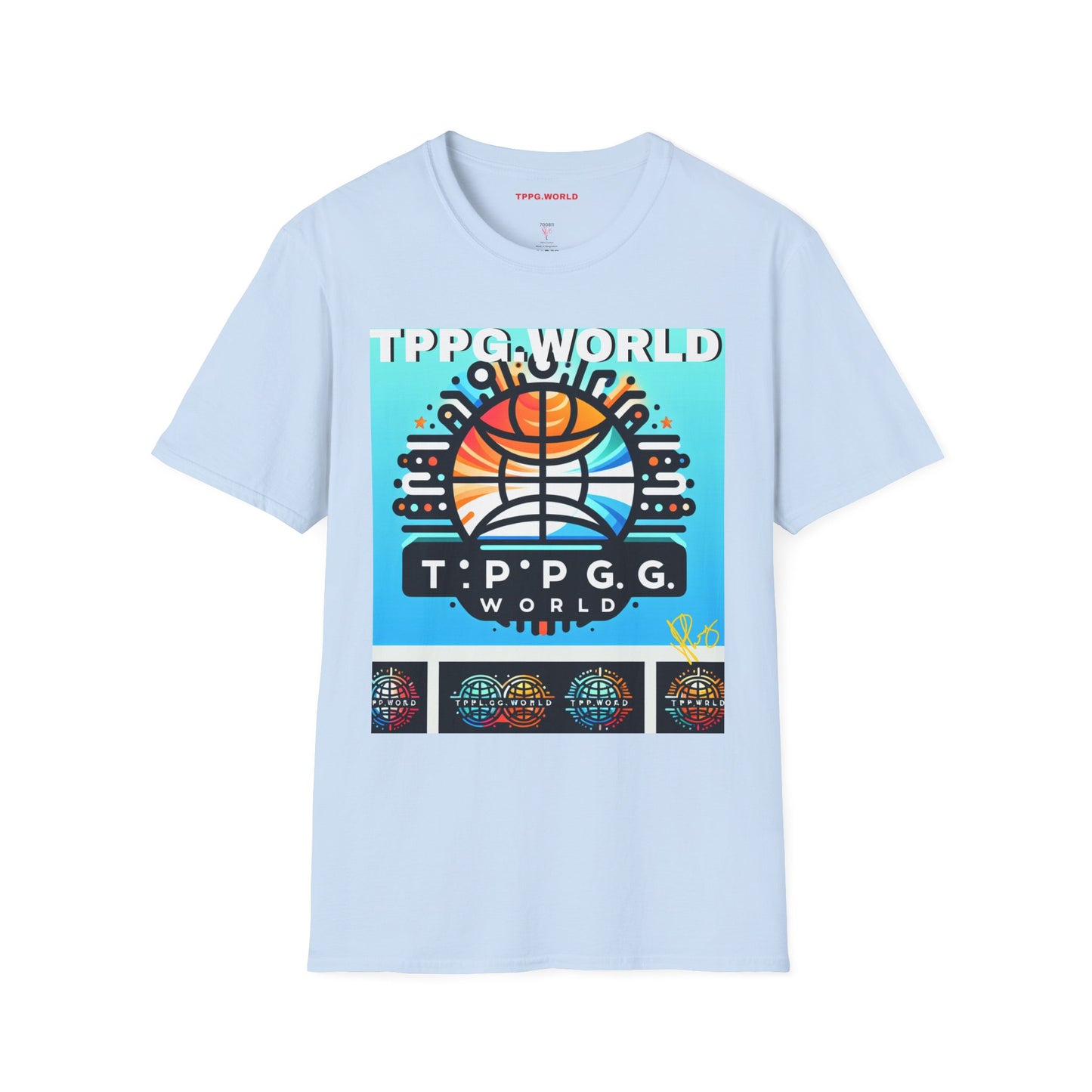 Unique Colorful Tee/T-Shirt - 'TPPG.WORLD' Design'TPPG.WORLD' Design