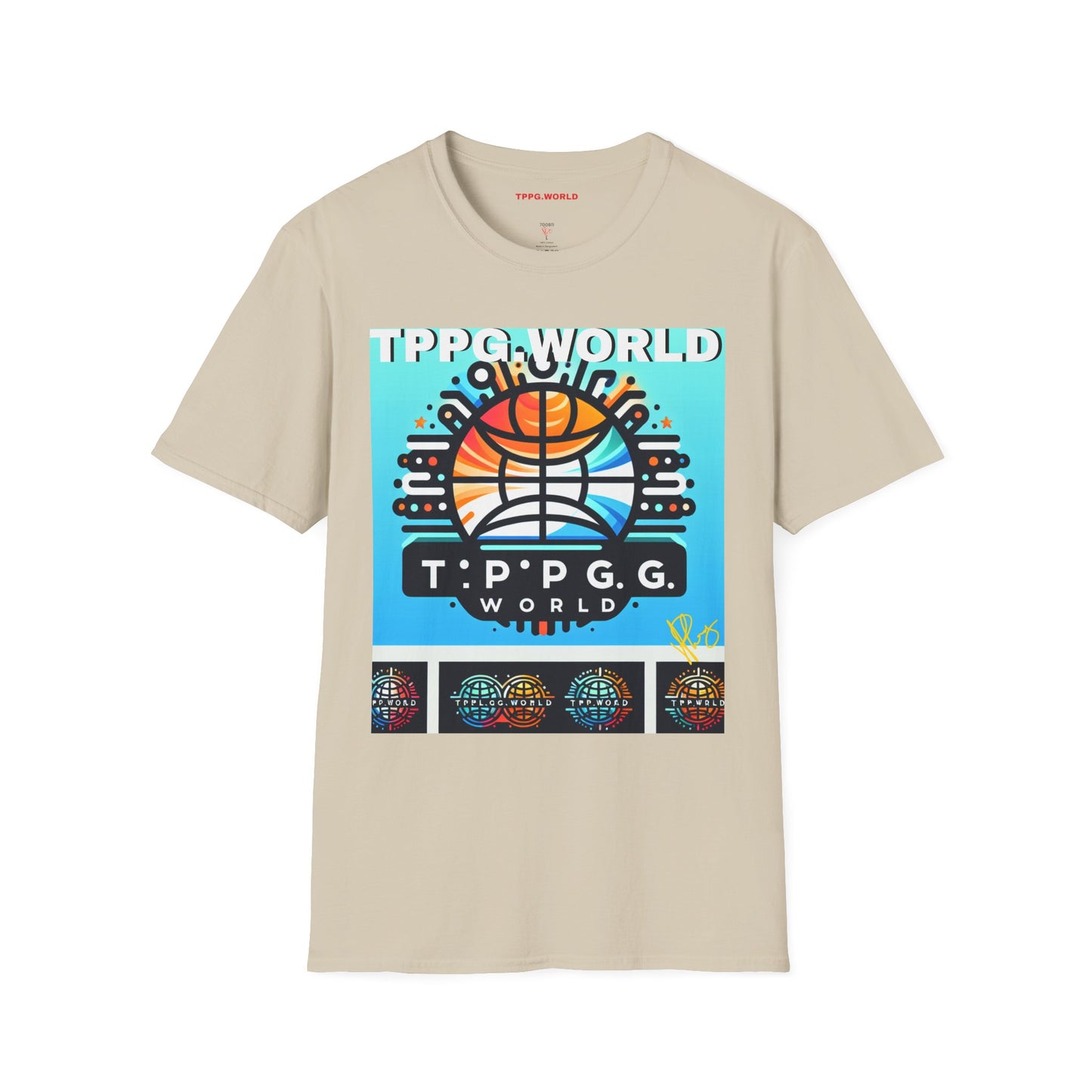 Unique Colorful Tee/T-Shirt - 'TPPG.WORLD' Design'TPPG.WORLD' Design