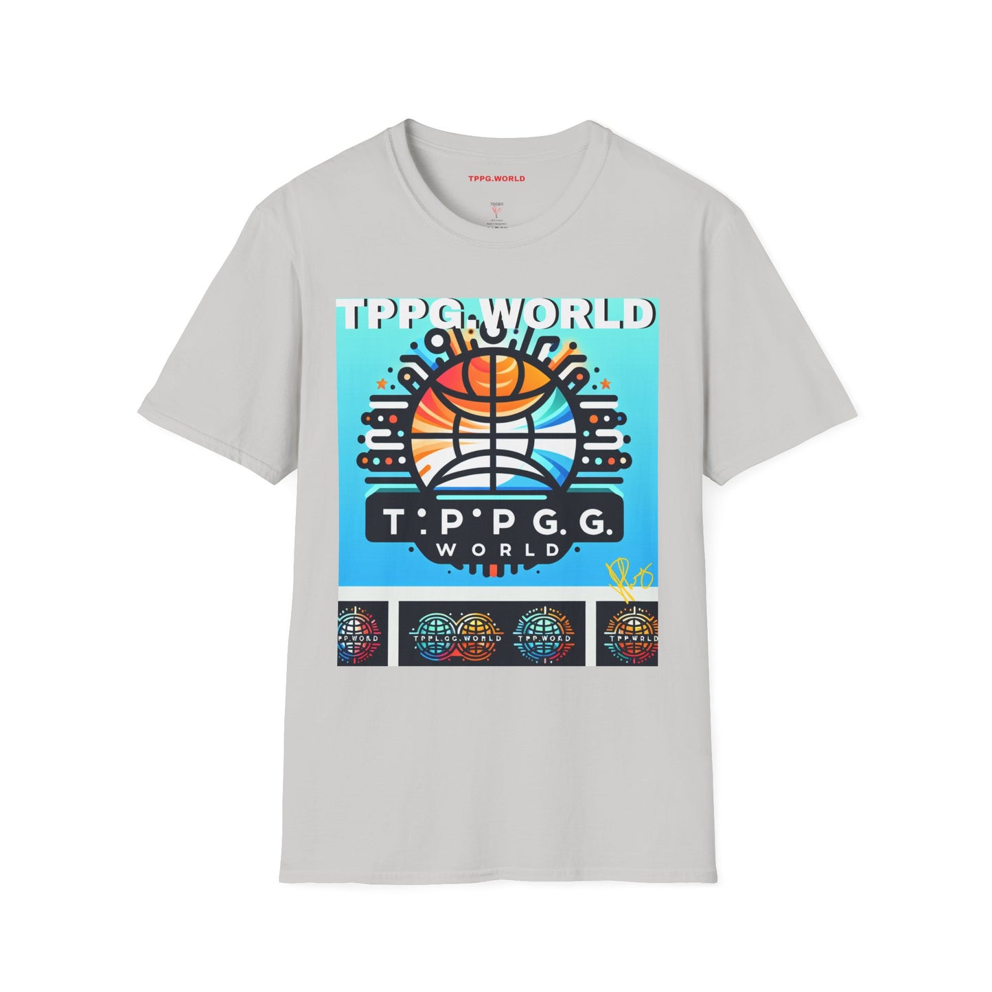 Unique Colorful Tee/T-Shirt - 'TPPG.WORLD' Design'TPPG.WORLD' Design