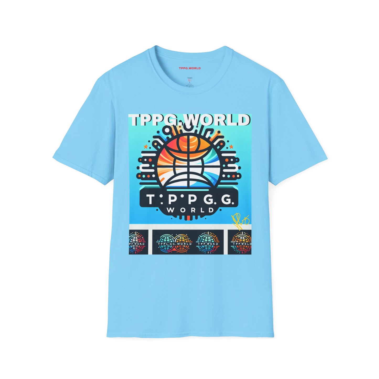 Unique Colorful Tee/T-Shirt - 'TPPG.WORLD' Design'TPPG.WORLD' Design