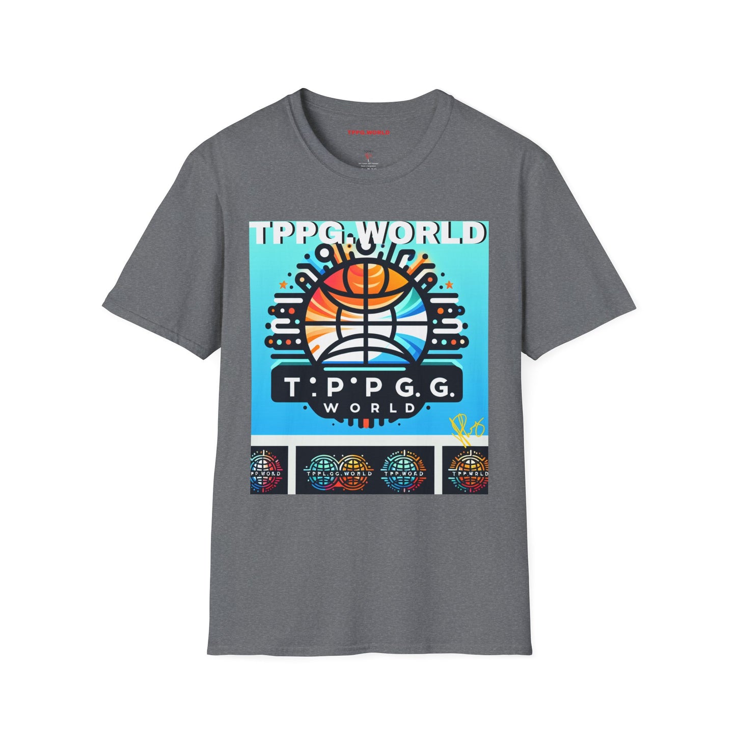 Unique Colorful Tee/T-Shirt - 'TPPG.WORLD' Design'TPPG.WORLD' Design