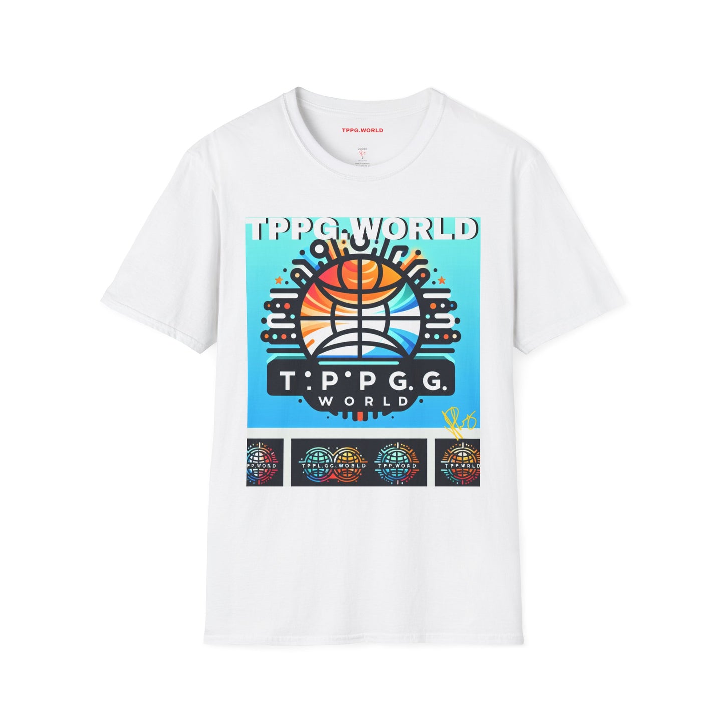 Unique Colorful Tee/T-Shirt - 'TPPG.WORLD' Design'TPPG.WORLD' Design