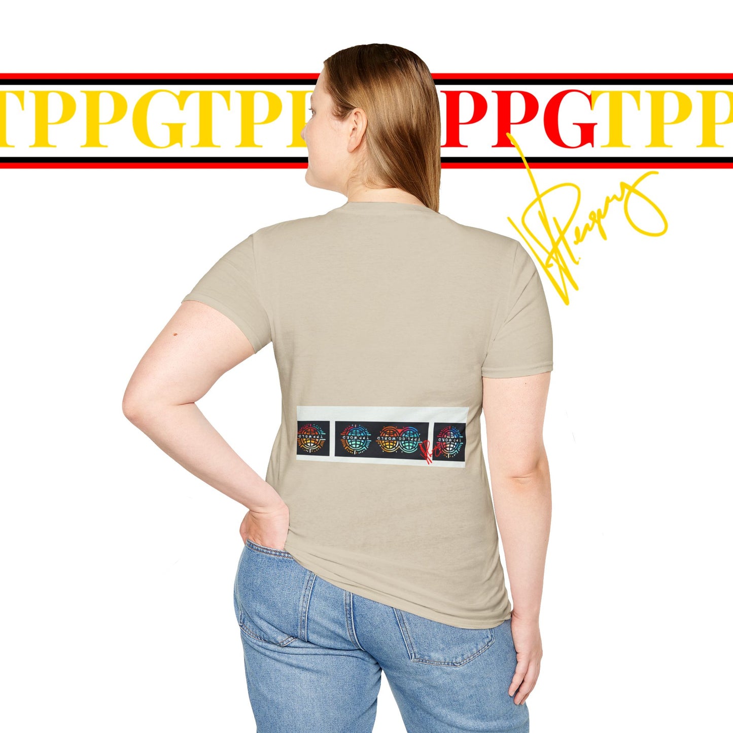 Unique Colorful Tee/T-Shirt - 'TPPG.WORLD' Design'TPPG.WORLD' Design