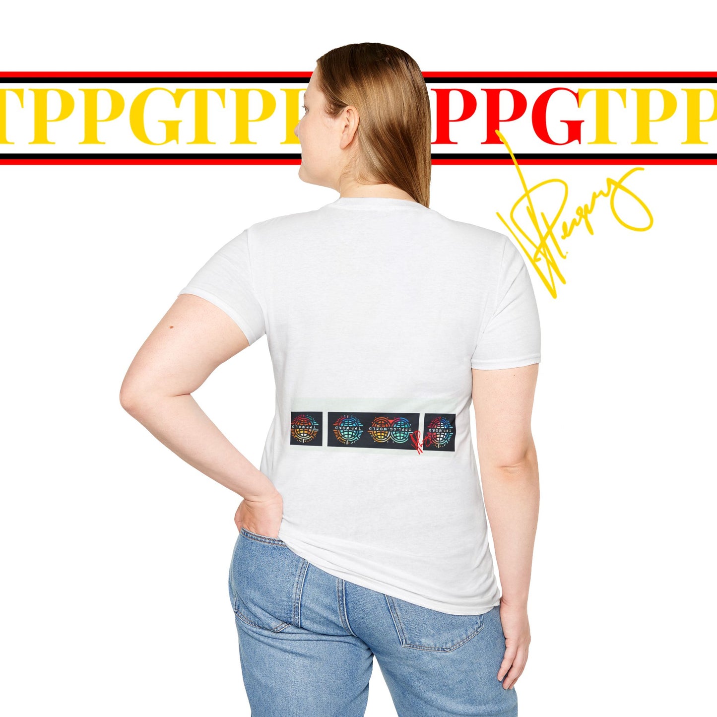 Unique Colorful Tee/T-Shirt - 'TPPG.WORLD' Design'TPPG.WORLD' Design