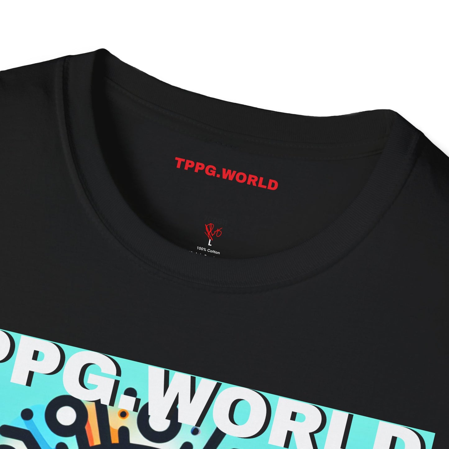 Unique Colorful Tee/T-Shirt - 'TPPG.WORLD' Design'TPPG.WORLD' Design