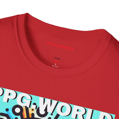 Unique Colorful Tee/T-Shirt - 'TPPG.WORLD' Design'TPPG.WORLD' Design