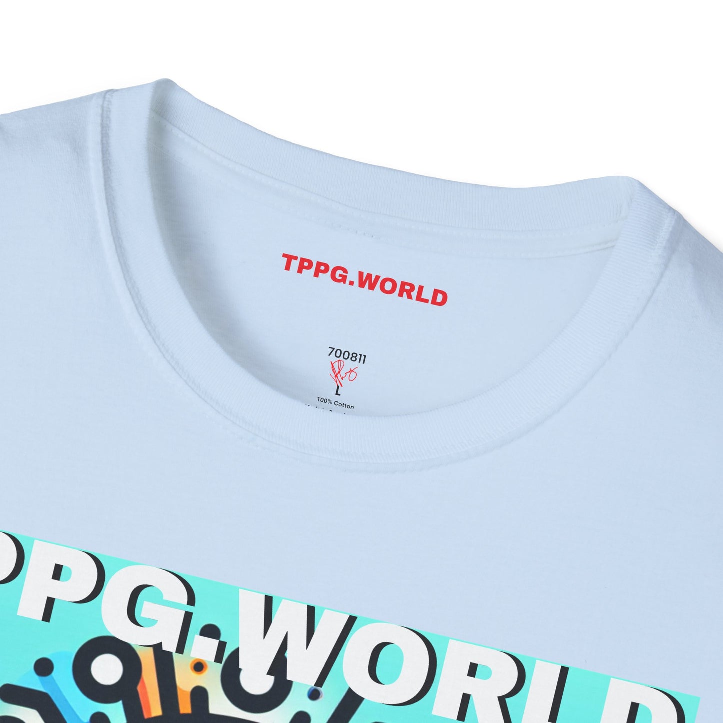 Unique Colorful Tee/T-Shirt - 'TPPG.WORLD' Design'TPPG.WORLD' Design