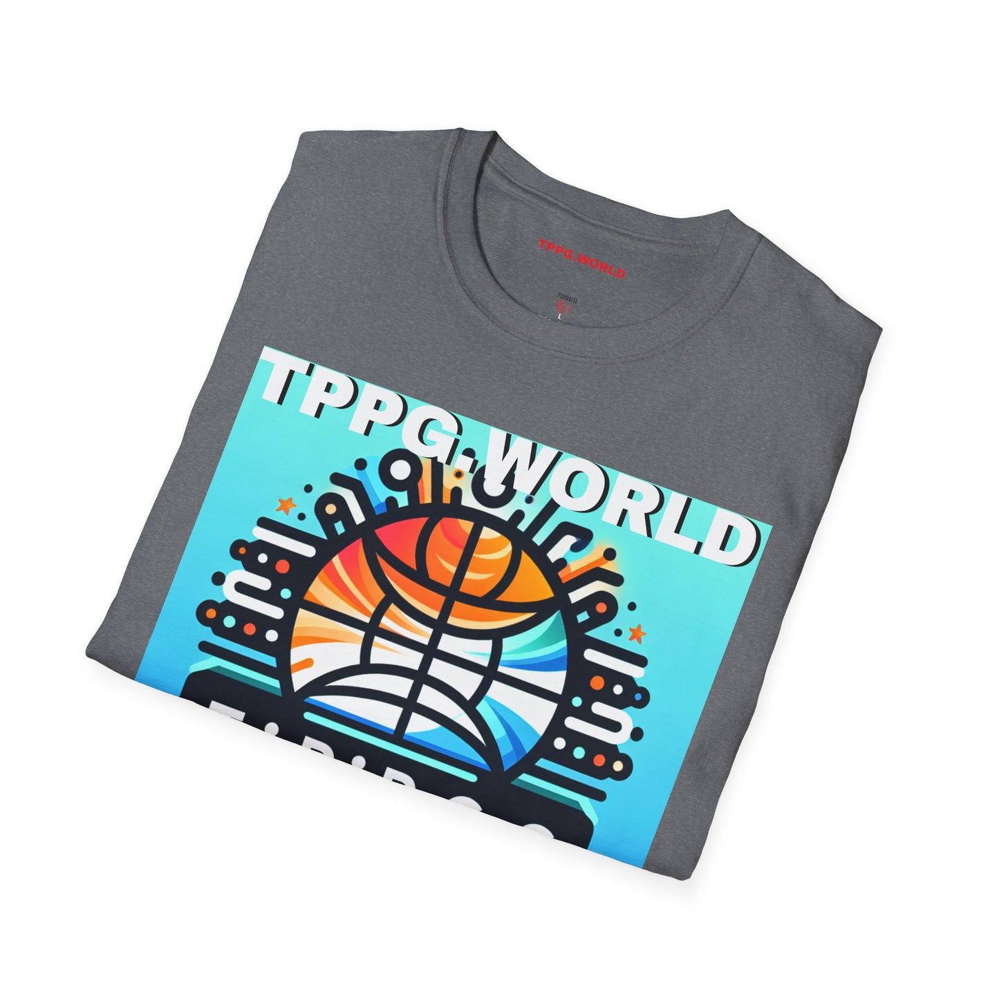 Unique Colorful Tee/T-Shirt - 'TPPG.WORLD' Design'TPPG.WORLD' Design